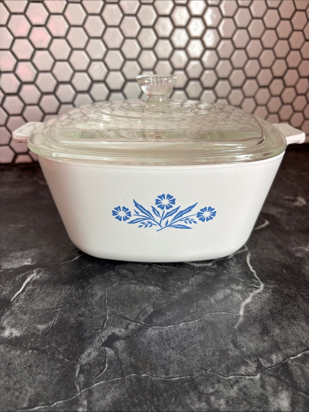 Vintage CorningWare White P-1 3/4-B Casserole Dish with B 11 lid